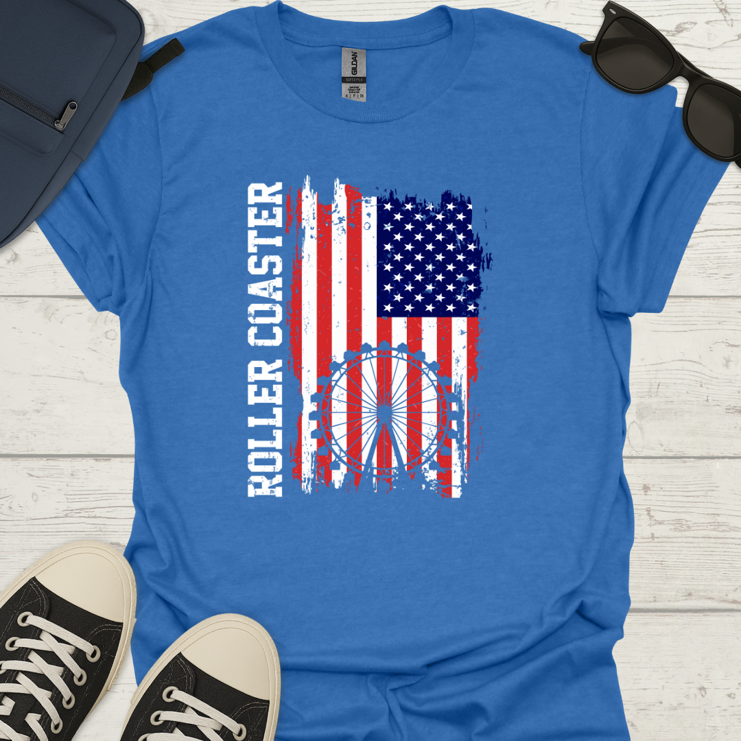 American Flag Ferris Wheel T-Shirt