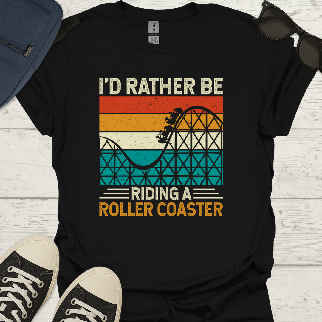 I'd Rather Be Riding Roller Coasters - Vintage Tee