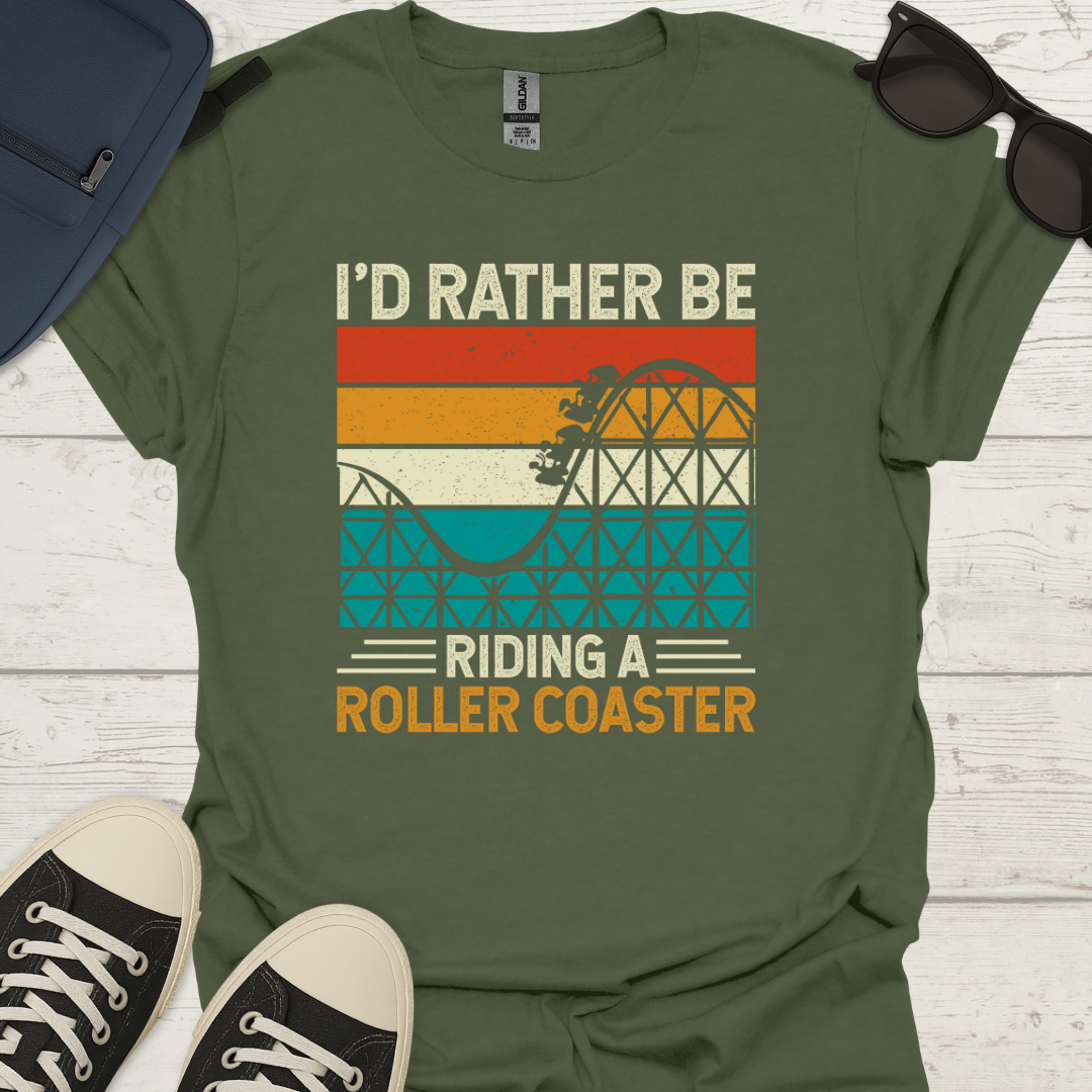 I'd Rather Be Riding Roller Coasters - Vintage Tee