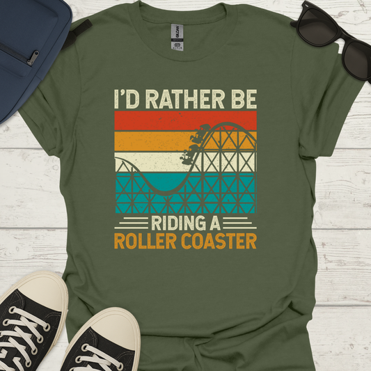 I'd Rather Be Riding Roller Coasters - Vintage Tee