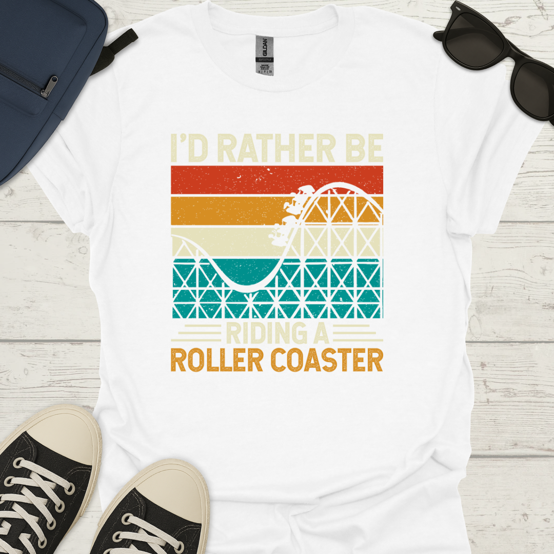 I'd Rather Be Riding Roller Coasters - Vintage Tee