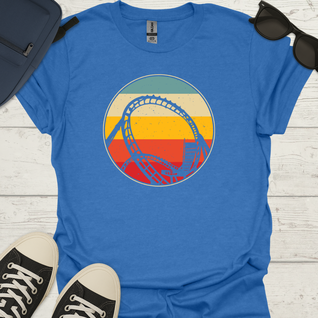 Roller Coaster Loop - Retro Style Tee