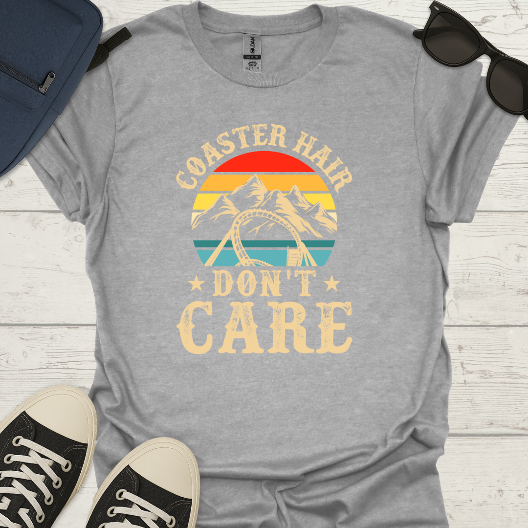 Coaster Hair Don't Care - Retro Tee