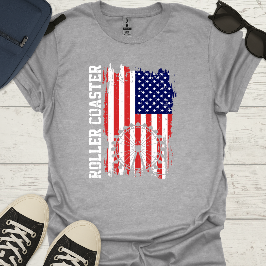 American Flag Ferris Wheel T-Shirt