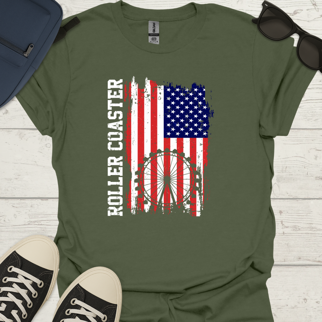 American Flag Ferris Wheel T-Shirt