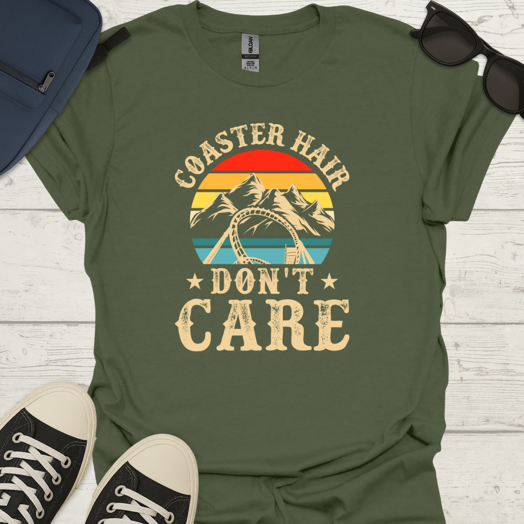 Coaster Hair Don't Care - Retro Tee