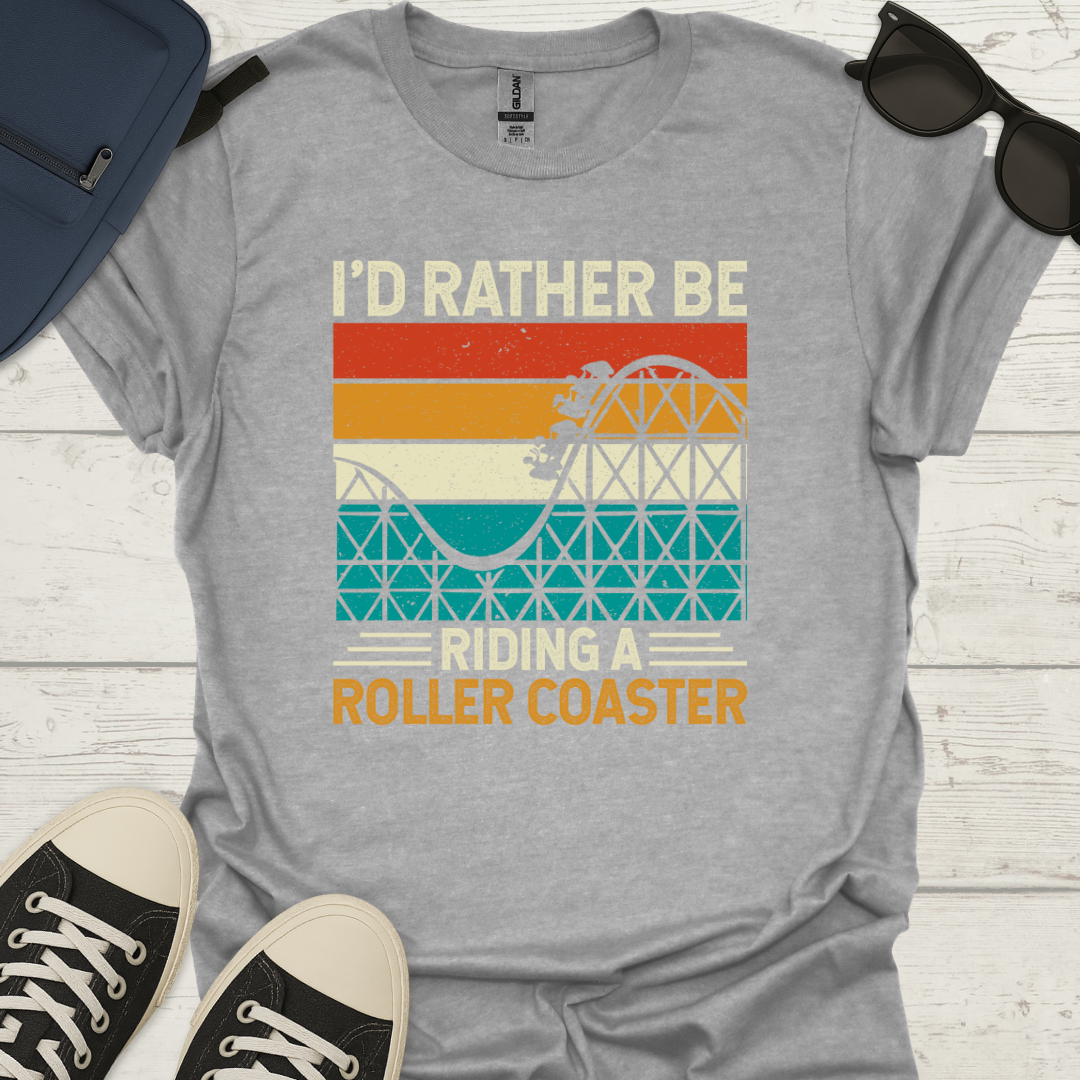 I'd Rather Be Riding Roller Coasters - Vintage Tee