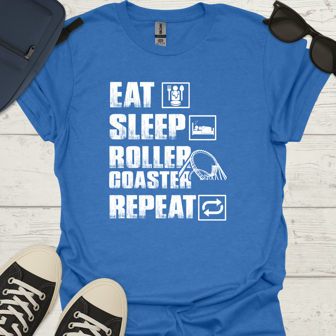 Eat Sleep Ride Repeat - Funny Coaster Tee