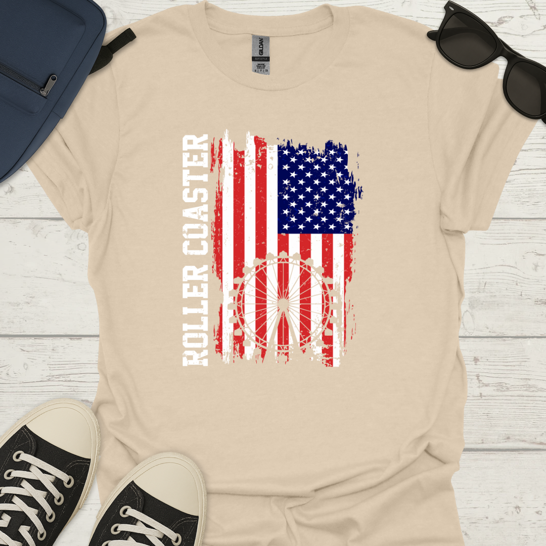 American Flag Ferris Wheel T-Shirt