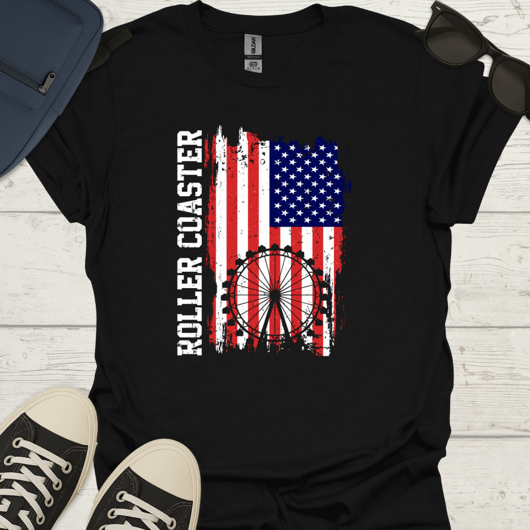 American Flag Ferris Wheel T-Shirt